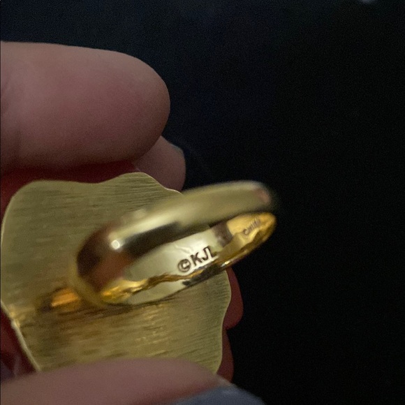 Vintage KJL Red Lucite Rose Ring - Picture 3 of 11